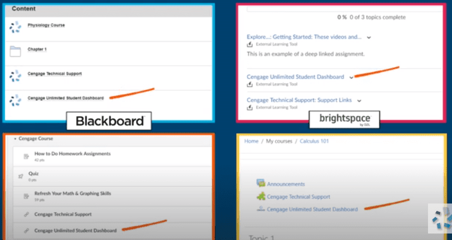 cengage dashboard